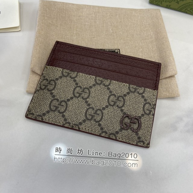 Gucci專櫃古馳最新款飾GG細節卡片夾卡包 jh2303型號：795230